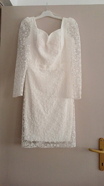 38 Beden beyaz Renk Nikah elbisesi