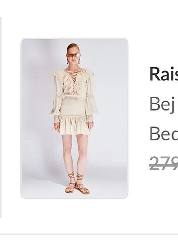 Raisa Vanessa krem elbise çok şık