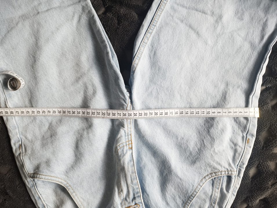 Gri Midi Boy Rahat Kesim Kadın Denim Pantolon - Görsel 3