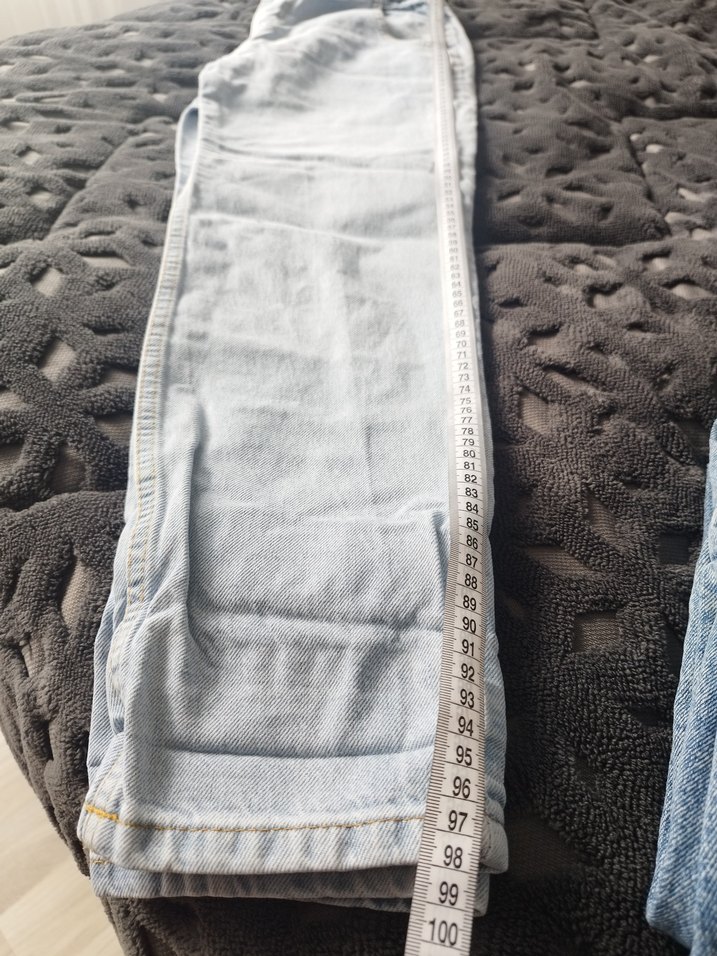 Gri Midi Boy Rahat Kesim Kadın Denim Pantolon - Görsel 2