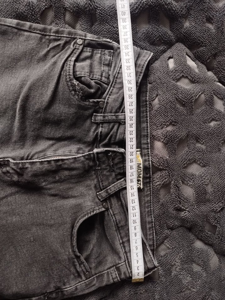 Gri Düğmeli Salaş Kesim Kadın Jean - Görsel 2