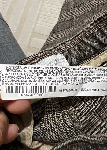 9 Yaş Beden Çocuk Gri Pilili Kumaş Pantolon