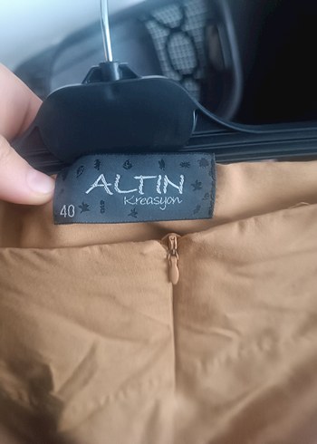 Bej Pileli Uzun Keten Etek - Görsel 3