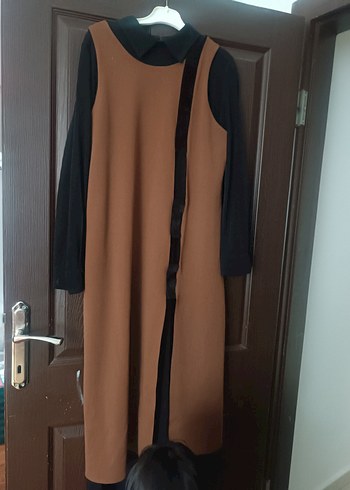 Camel Renk Uzun Kollu Kadın Tunik - Görsel 2