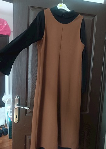 Camel Renk Uzun Kollu Kadın Tunik - Görsel 4