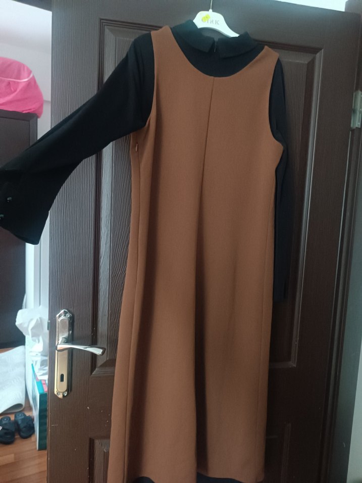 Camel Renk Uzun Kollu Kadın Tunik - Görsel 4