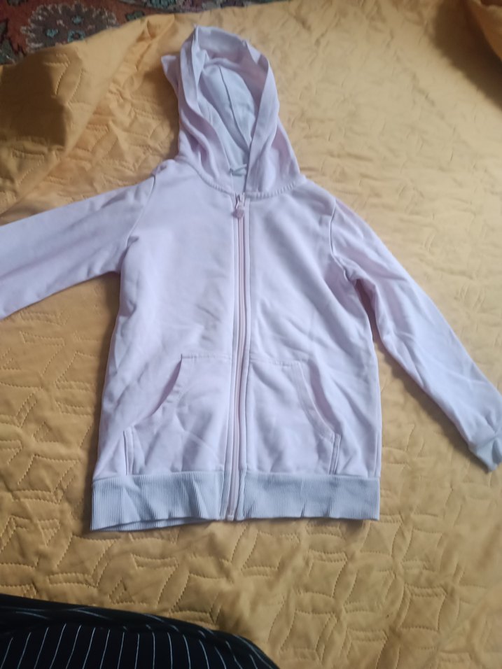 Kız Çocuk Fermuarlı Beyaz Sweatshirt - Görsel 3