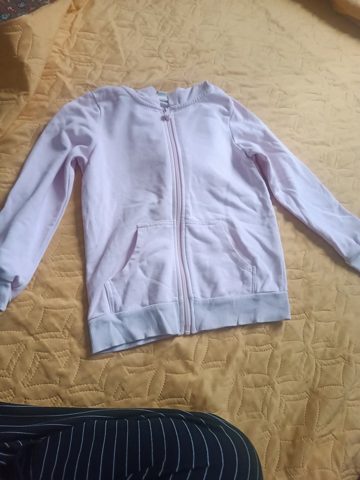 Kız Çocuk Fermuarlı Beyaz Sweatshirt - Görsel 2