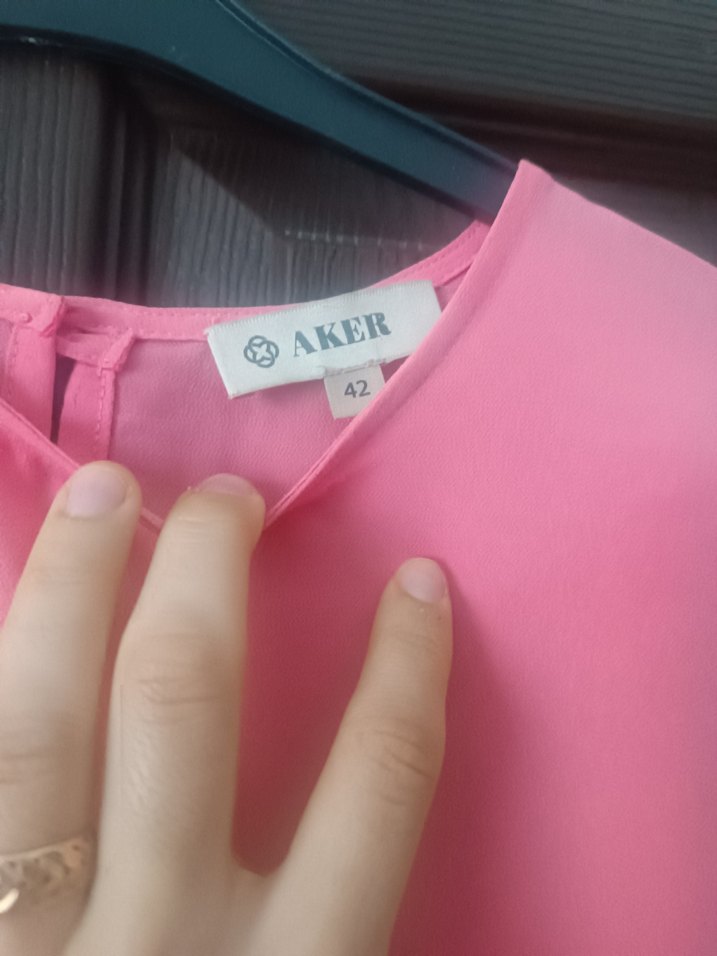 Pembe Piliseli Uzun Kollu Elbise - Görsel 3