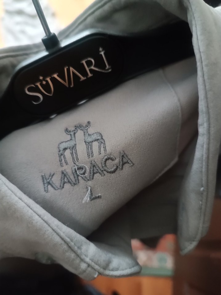 Gri Uzun Kollu Düğmeli Erkek Gömlek - Görsel 3