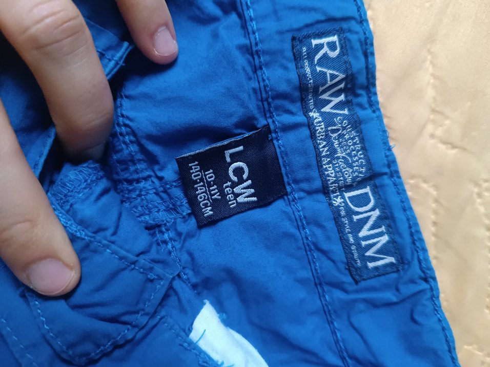 Erkek Çocuk Mavi Keten Bol Kesim Pantolon - Görsel 3