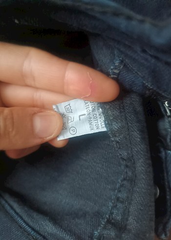 Lacivert Kadın Denim Kemerli Midi Boy Pantolon - Görsel 2