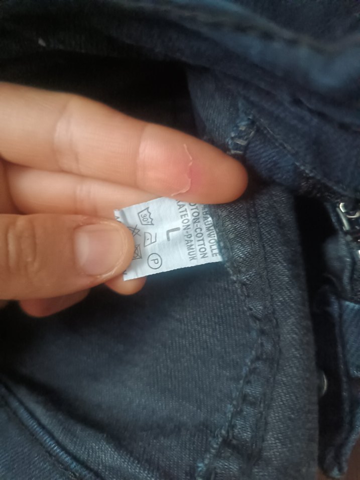 Lacivert Kadın Denim Kemerli Midi Boy Pantolon - Görsel 2
