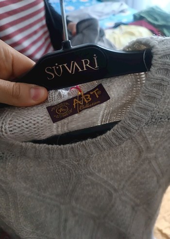 Uzun Kollu Bohem Örgü Kadın Kazak - Görsel 3