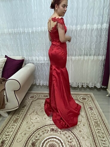 Abiye Kırmızı kına elbisesi
