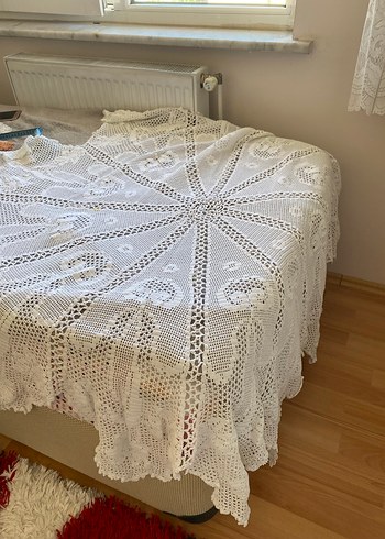  Beden Bohem Tarzda El Örgüsü Yuvarlak Dantel Örtü