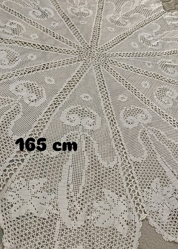 Bohem Tarzda El Örgüsü Yuvarlak Dantel Örtü