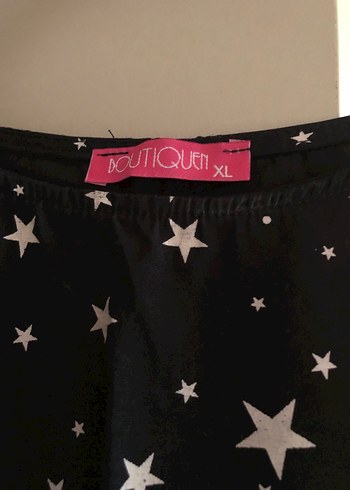 Desenli yıldızlı elbıse xl - Görsel 3