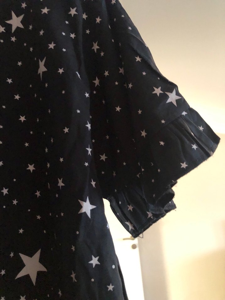 Desenli yıldızlı elbıse xl - Görsel 2