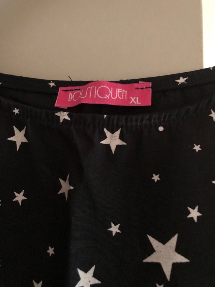 Desenli yıldızlı elbıse xl - Görsel 3