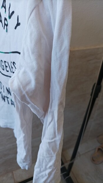 5 Yaş Beden beyaz Renk Pamuk üzüm kollu t-shirt 5-6 yas