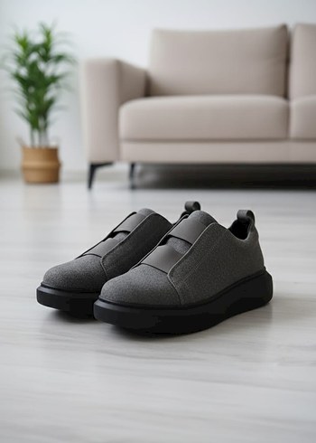 Diğer Gri Erkek Günlük Spor Ayakkabı Velcro