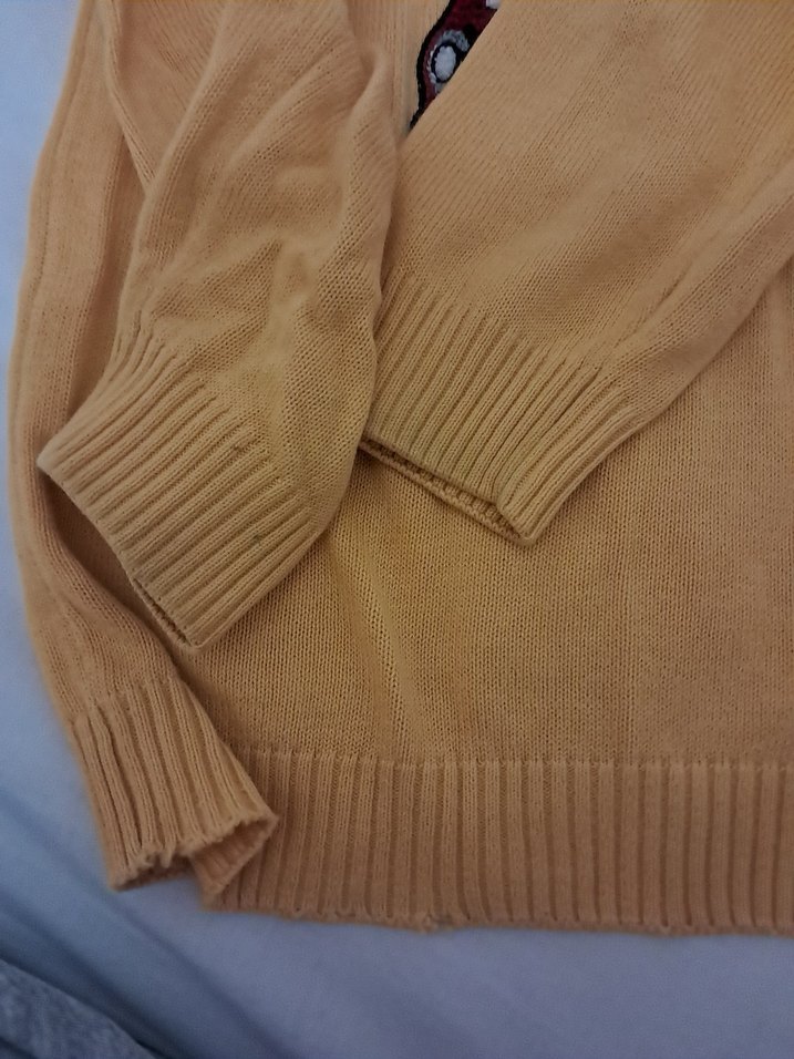 LCW Waikiki sarı Uzun Kollu Triko cocuk Kazak 5,6yaş - Görsel 5