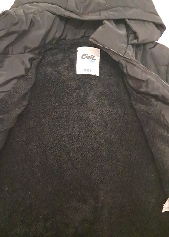 civil Kapüşonlu Siyah Erkek Çocuk Mont - Görsel 4