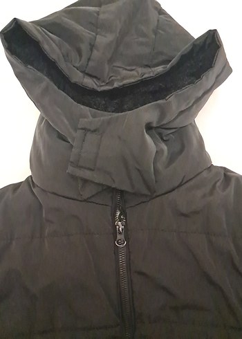 civil Kapüşonlu Siyah Erkek Çocuk Mont - Görsel 2