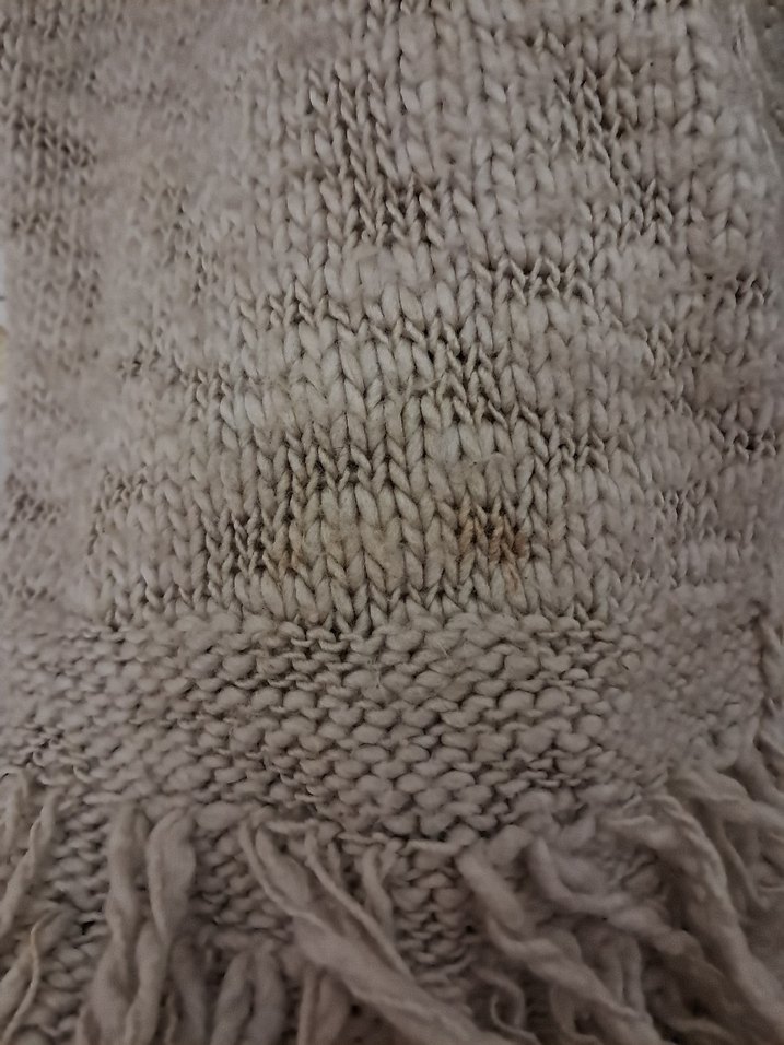 Bohem Tarz Kısa Bej Örgü Kadın Hırka - Görsel 5