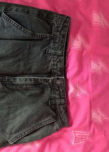 36 Beden pembe Renk Fermuarlı Koyu Denim Kadın Jean