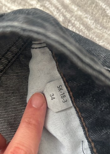 34 Beden Gri Midi Denim Kadın Jean Şort