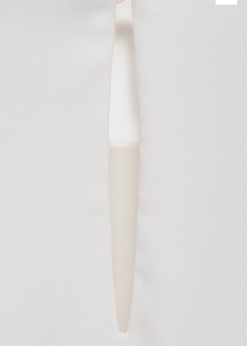 Beyaz Drapeli Uzun Kolsuz Elbise - Görsel 7