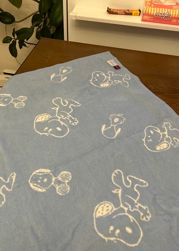 Pamuklu Beyaz Baskılı Çocuk Battaniyesi - Görsel 2