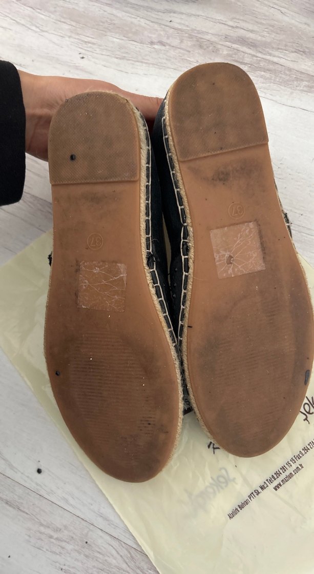 Siyah Nakışlı Kadın Espadril Dolgu Topuk - Görsel 4