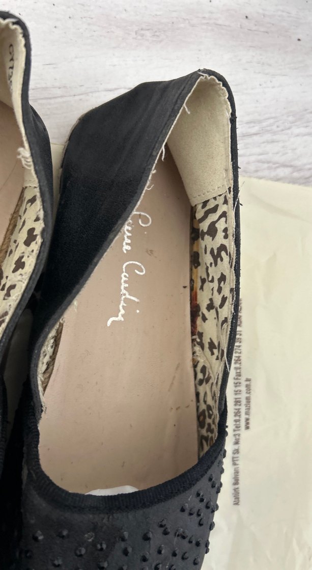 Siyah Nakışlı Kadın Espadril Dolgu Topuk - Görsel 2