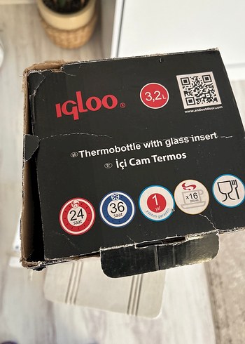 Igloo Termos Şişe Camlı 3,2 Litre Gri - Görsel 2