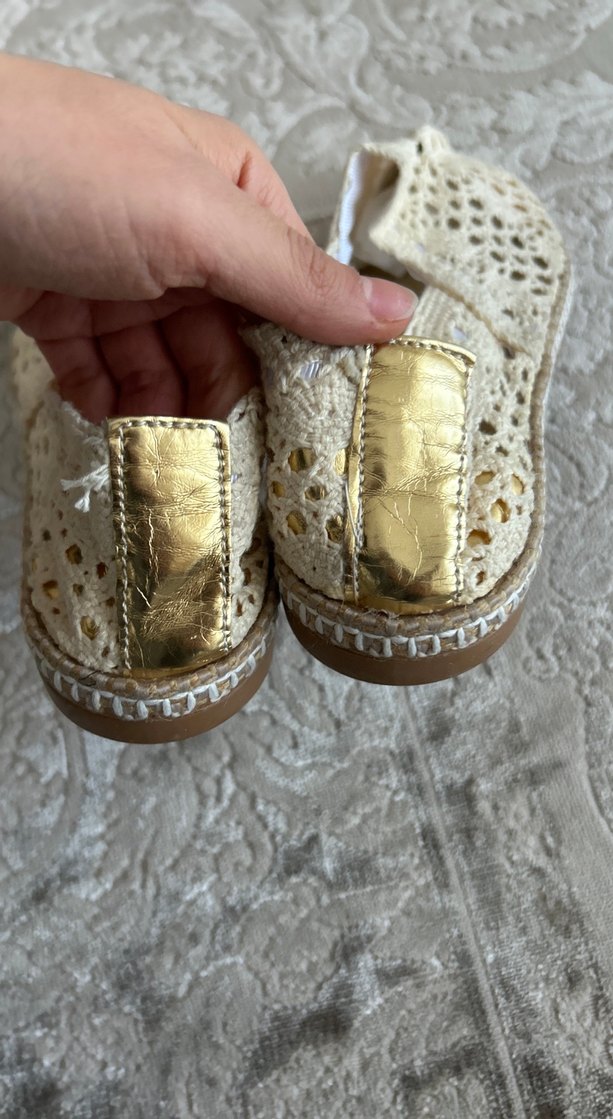 Dantel Detaylı Beyaz Kadın Espadril - Görsel 3