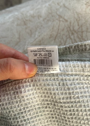 Çiçek desenli mavi pastel detaylara sahip pike - Görsel 6