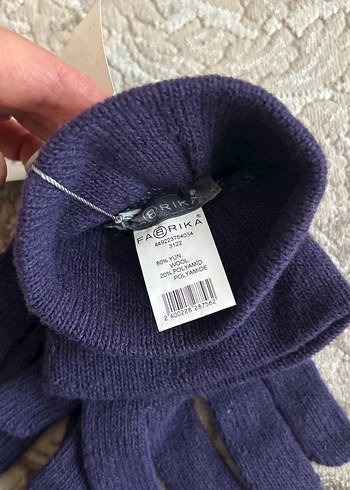 Mor Örgü Kadın Eldiven - Görsel 3