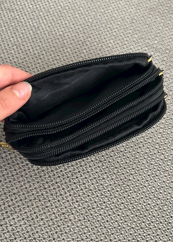 Kemer Detaylı Siyah Kadın Minik Cüzdan - Görsel 5