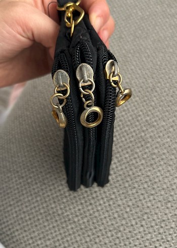 Kemer Detaylı Siyah Kadın Minik Cüzdan - Görsel 4