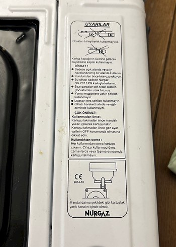 Nurgaz Beyaz Taşınabilir Kamp Ocağı - Görsel 8