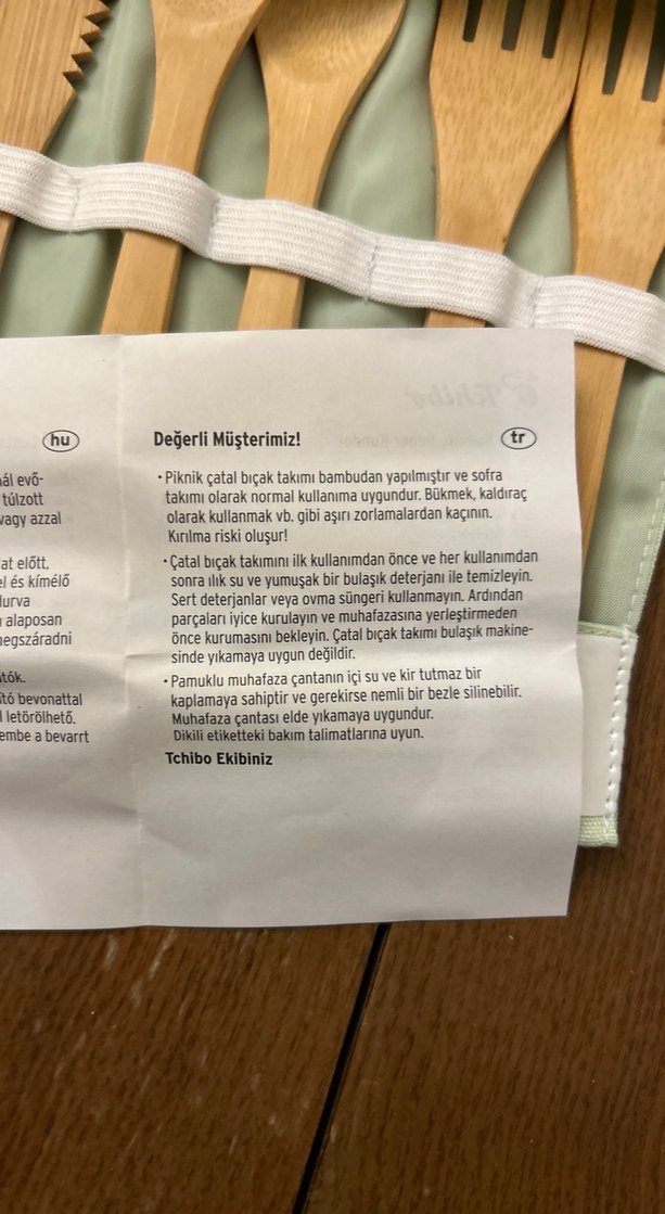 Pastel Renkli Bej Bambu Çatal Bıçak Seti - Görsel 4