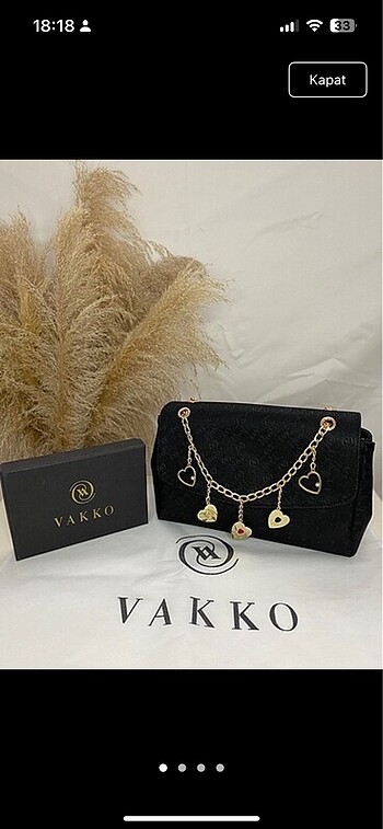 Vakko kalp aksesuarlı çanta