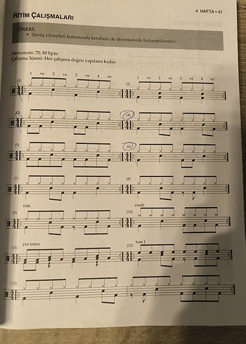 D52 52 Haftada Temel Davul Dersleri Kitabı - Görsel 4