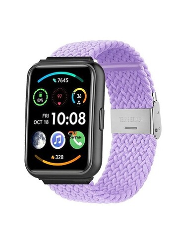 Beden Renk ElektroFast Huawei Watch Fit 1 (new) Uyumlu Likralı Soft Kumaş Ö