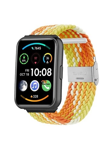 ElektroFast Huawei Watch Fit 1 (new) Uyumlu Likralı Soft Kumaş Ö