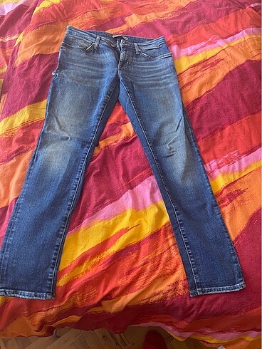 Erkek mavi jeans likralı