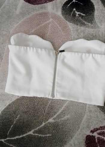 Beyaz Straplez Kadın Bustiyer - Görsel 4